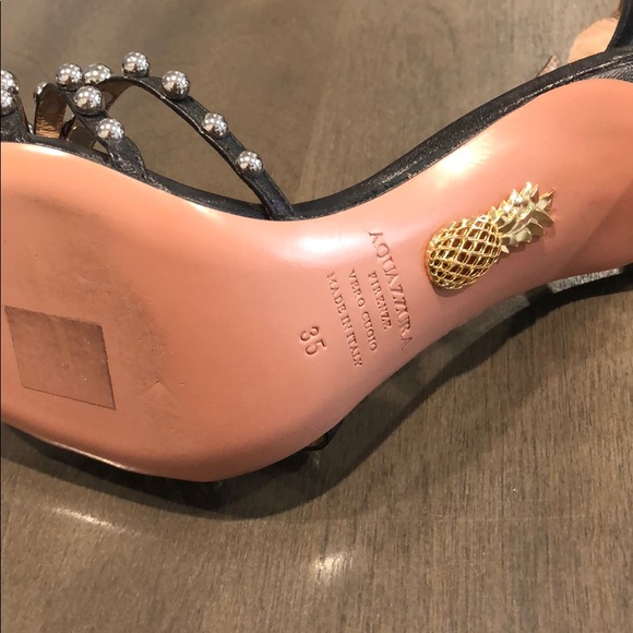 Aquazzura Firenze Heels Size 35 - Picture 6 of 7
